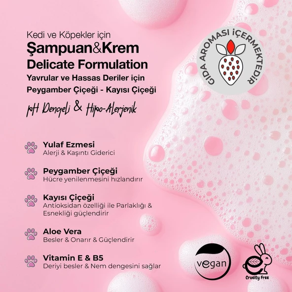 Docho Şampuan ve Krem - Delicate - Yavrular ve Hassas Deriler 300 ML - 3