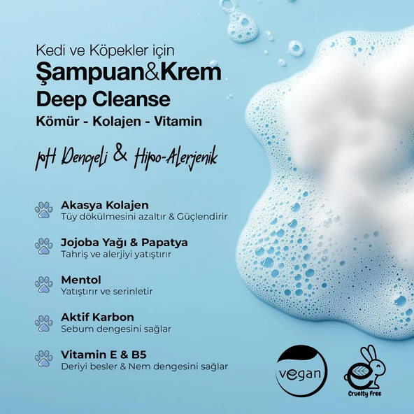 Docho Şampuan ve Krem - Deep Cleanse - Kömür & Kolajen & Vitamin 300 ML - 3
