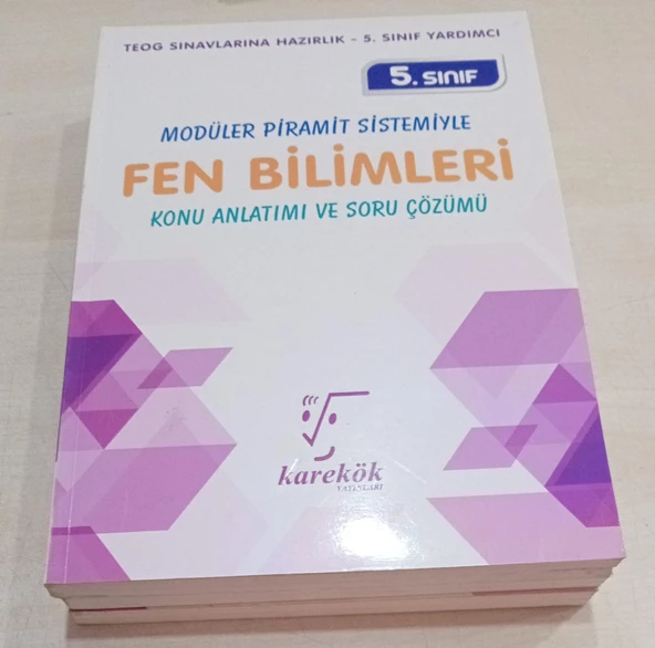 KAREKÖK Yayınları  5.Sınıf Modüler Piramit Sistemiyle FEN BİLİMLERİ Konu Anlatımı Ve Soru Çözümü