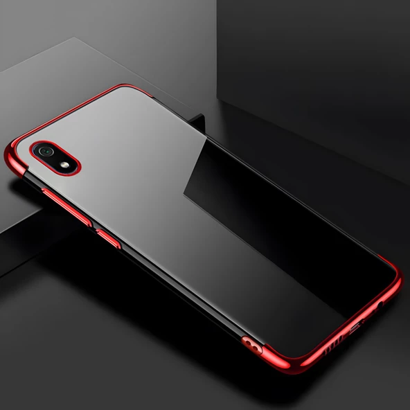 Xiaomi Redmi 7A Kılıf Dört Köşeli Lazer Silikon Kılıf - Resim 4