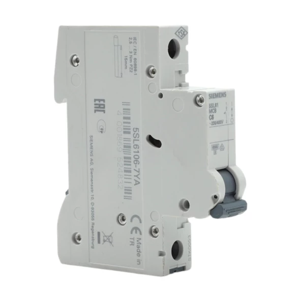 SIEMENS 5SL6106-7YA OTOMATİK SİGORTA 6A C TİPİ - 2