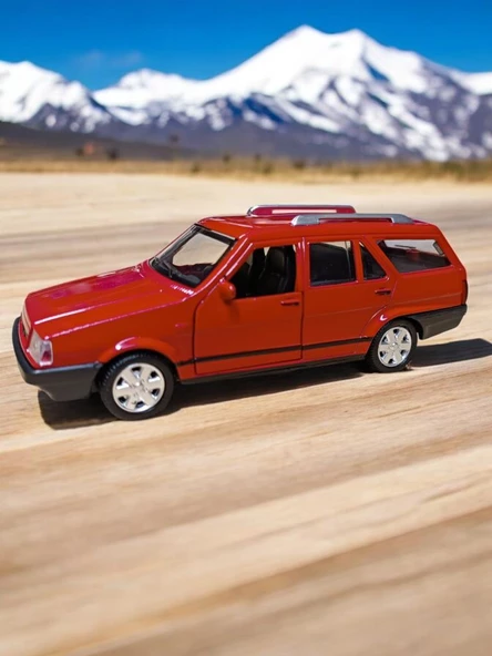 Metal Çek Bırak Kartal Araba Kırmızı Sesli ve Işıklı ( 1/36 Ölçek ) - 2