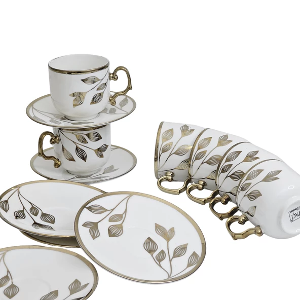 Sudedi Home Paçi Binnur Nescafe&Çay 6'lı Fincan Takımı POR-101548 - 3
