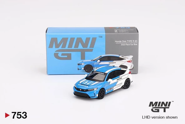 Mini GT Honda Civic Type R #3 2023 Pace Car Blue 753 ürün görseli