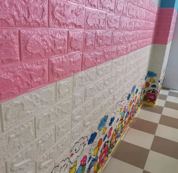 Renkli Duvarlar 70x77cm 1 Adet Tren Bulut Bebek Odası Kreş Kendinden Yapışkanlı 3D Dekoratif Duvar Paneli KağıdıNW30 - Resim 7