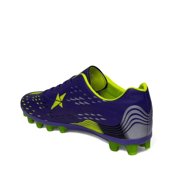 Krampon Çim Saha Halı Saha Futbol Ayakkabısı Mor Sarı - Resim 3