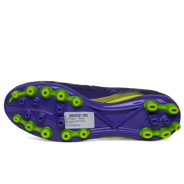 Krampon Çim Saha Halı Saha Futbol Ayakkabısı Mor Sarı - Resim 4