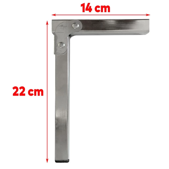 Metal Katlanır Sofra Ayağı 22 cm Siyah Taban Yer Sofrası Sini Altı Mobilya Ayak Sehpa Masa 4 Adet - 2