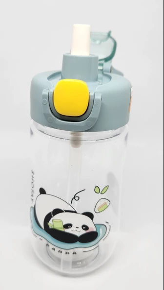 Shotay ST-7011 500ML Pipetli-Pipetsiz Tritan Mavi Şeffaf Matara Taşıma Aparatlı - 5