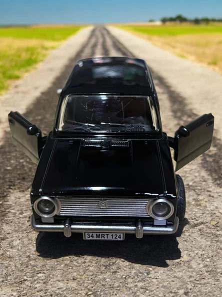 Metal Çek Bırak Murat 124 Araba Kırmızı Sesli ve Işıklı ( 1/36 Ölçek ) - 4