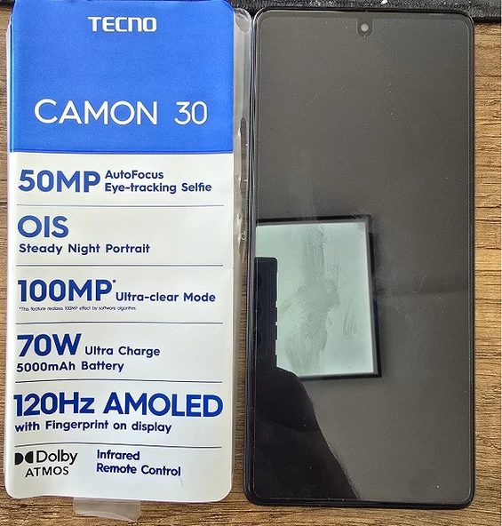 TECNO CAMON 30 8+8 RAM 256 RAM BAZALT SİYAH AKILLI TELEFON