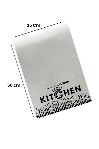 Valerine Life Kişiye İsme Özel Sultanın Kitchen Mutfak Kurulama ve Fırın Beyaz El Havlusu %100 Pamuklu 35x50cm - 2