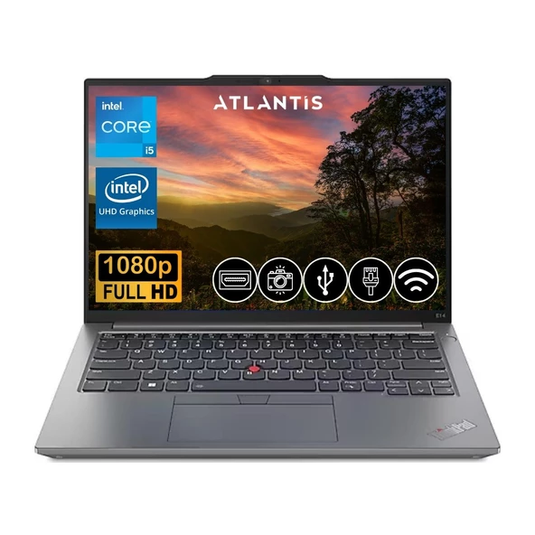 Lenovo ThinkPad E14 i5-1335U  8GB 1TB M.2 SSD 21JK0003TX ATL2  14" Fdos Dizüstü Bilgisayar