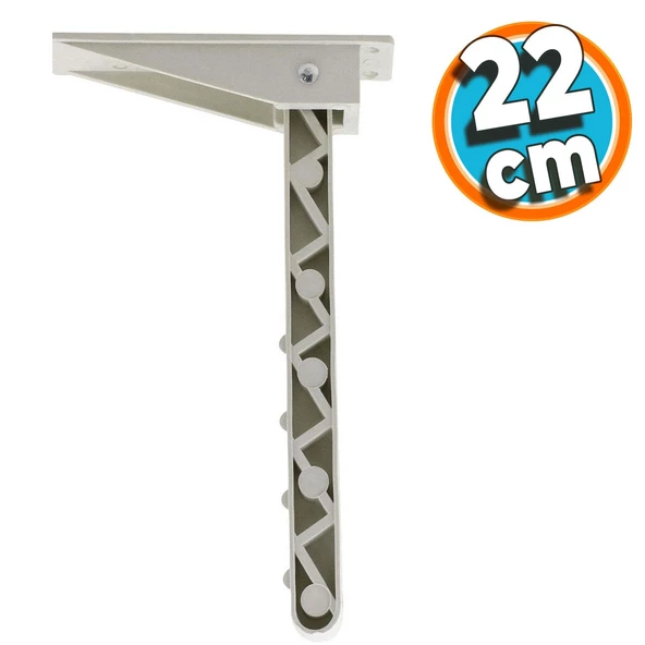 Plastik Sofra Ayağı Katlanır Yer Sofrası Sini Altı Katlanabilir 22 cm Kırık Beyaz - 7