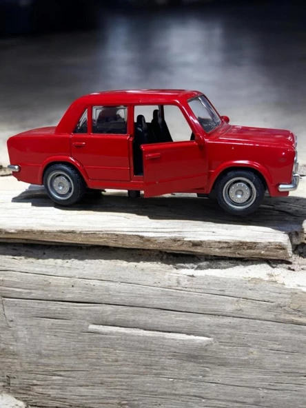 Metal Çek Bırak Murat 124 Araba Kırmızı Sesli ve Işıklı ( 1/36 Ölçek ) - 4