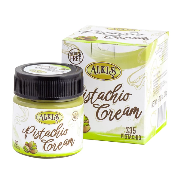 Alkış Pistachio Creams Sürülebilir Glutensiz Dubai Çikolatasına Uygun Antep Fıstığı Kreması Net 200 G - 2