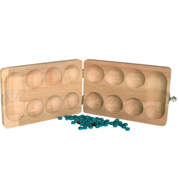 Redka Ahşap Mancala Akıl Zeka Mantık ve Strateji Oyunu (RD5500) - Resim 3
