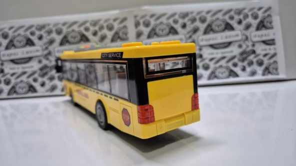 28 Cm Büyük Oyuncak Otobüs Işıklı Sesli Sürtmeli Oyuncak Okul &Şehir Metrobüs - 4