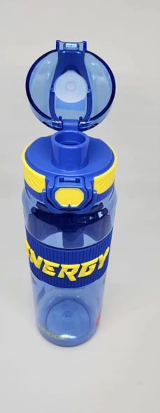 Shotay DL-24636 870ML Pipetli-Pipetsiz Tritan Mavi Şeffaf Matara Taşıma Aparatlı - 4