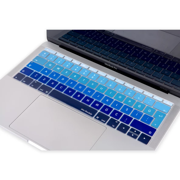 Laptop Macbook Pro Klavye Koruyucu Ombre (Türkçe Q) A1534 A1708 ile Uyumlu - 8