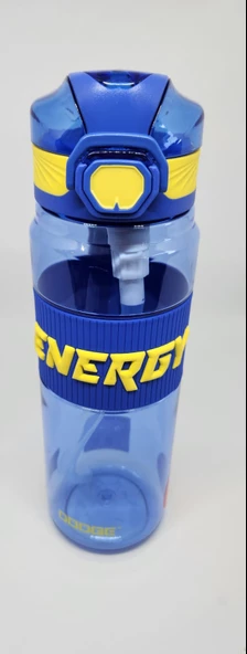 Shotay DL-24636 870ML Pipetli-Pipetsiz Tritan Mavi Şeffaf Matara Taşıma Aparatlı - 2