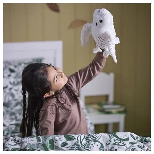 SUMUHOME SKOGSDUVA YUMUŞAK PELUŞ OYUNCAK BAYKUŞ EL KUKLASI BEYAZ - 2