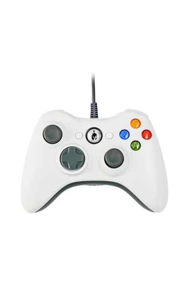 X3H - PC ve XBOX 360 Uyumlu Titreşimli Kablolu Oyun Kolu GamePad Beyaz Yeni Model 614822