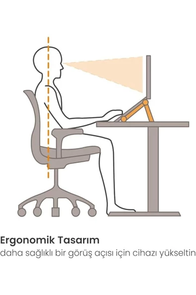 Yüksekliği Ayarlanabilir Katlanabilir Laptop/Tablet/Telefon Standı Minimalist ve Taşınabilir - 7