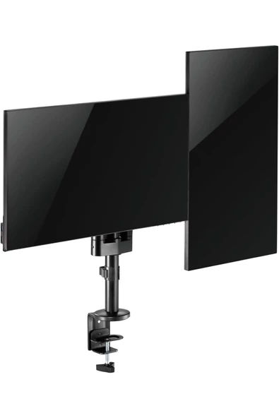 Monitör Tutucu Eğilebilir Döndürülebilir Kablo Kılavuzlu Ergonomik Ekran Tutucu - Siyah - 3