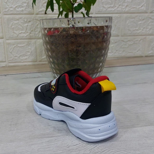 M.P One 3127 Siyah-Kırmızı Işıklı Fuspetli Bebe Spor Ayakkabı - Resim 6