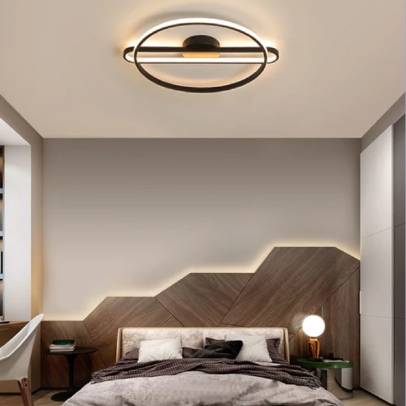 Lapseki / Plafonyer Avize / 65 cm / 3 Renk Işık / Antrasit Gövde - 2