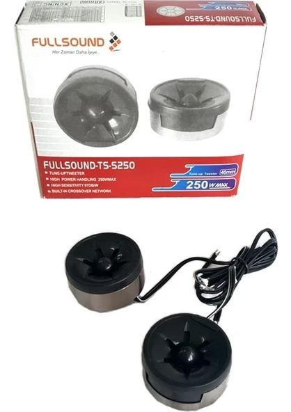 Fullsound TS-S250 Tweeter Tiz Engelleyici 40MM 250 Watt Tiz Hoparlör 2 Adet