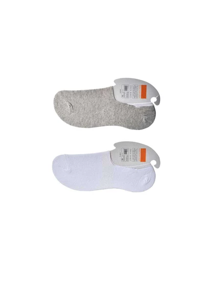 Gri ve Beyaz Erkek Babet Çorap 15 çift - 2