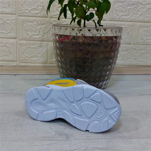 M.P One 3127 Gri-Pembe Işıklı Fuspetli Bebe Spor Ayakkabı - Resim 5