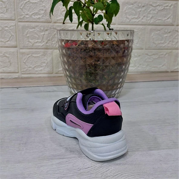 M.P One 3127 Siyah-Pembe Işıklı Fuspetli Bebe Spor Ayakkabı - 6