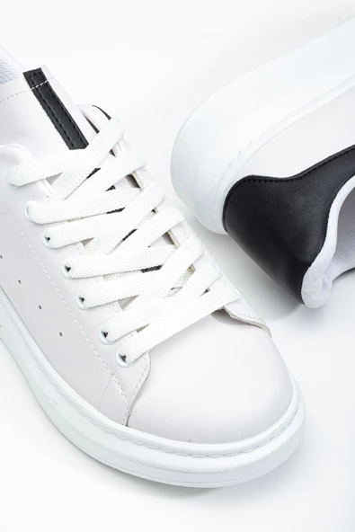 Fersatie Beyaz - Siyah Kadın Sneaker Günlük Ayakkabı - 3