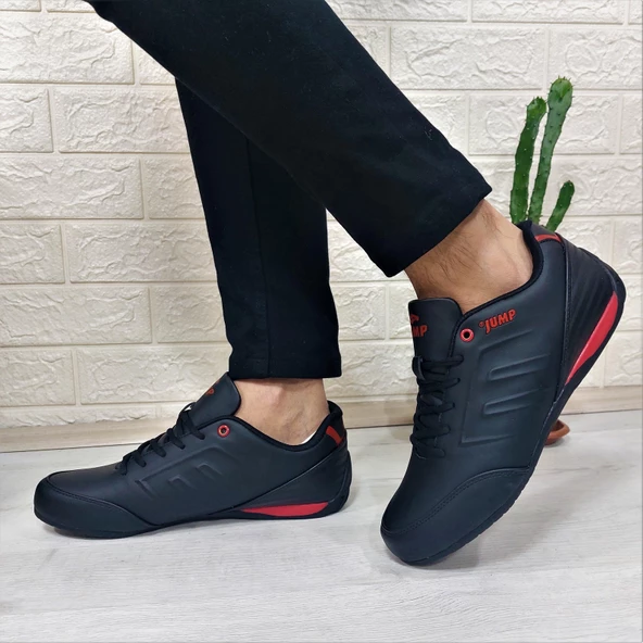 Jump 11743 Siyah İnce Tabanlı Fuspetli Spor Ayakkabı - 5