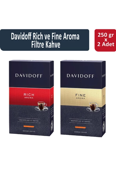 Davidoff Rich ve Fine Aroma Filtre Kahve 250 gr x 2 Adet