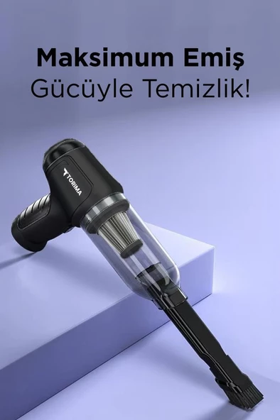 Torima LT-107C Mini Çok Fonksiyonlu Üflemeli Şarjlı Araç Süpürgesi El Süpürgesi - 3