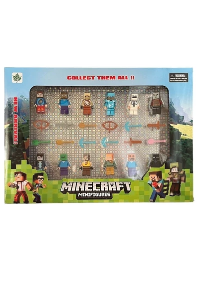 Minecraftt Oyuncak Figürleri 12 Figürlü Oyuncak Set Legoo Uyumlu 23 Parça