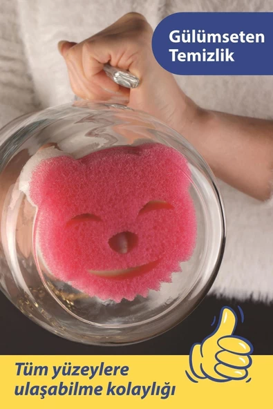 Double Sided Sponge, Bulaşık Süngeri - Çift Taraflı, Çizmez, Uzun Kullanım Ömürlü - 4