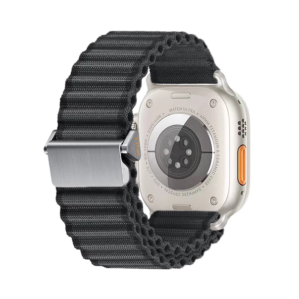 Apple Watch 10 46mm Zore KRD-123 Naylon Kumaş Hasır Örgülü Kordon - 5