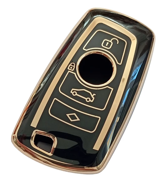 Bmw F Serisi CAS4 Smart Anahtar Kumanda Kılıfı Oto Anahtarlık Siyah 4 Tuşlu - Resim 2
