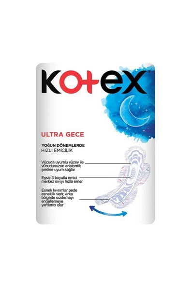 Kotex Ultra Süper Ekonomik Paket Gece Normal Uzun X 6 Paket - 3