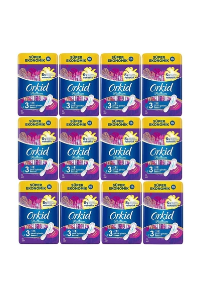 Orkid Platinum Hijyenik Ped Gündüz & Gece 192 Adet Anne Kız Paketi (64x3) - 2