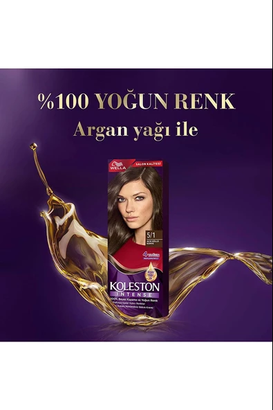 Koleston Intense Saç Boyası 5/1 Ekstra Küllü Kahve - Salon Kalitesi - 5