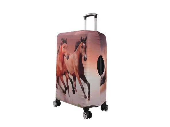 Bagacar Atlar Orta Boy Valiz için Valiz Kılıfı - Resim 2