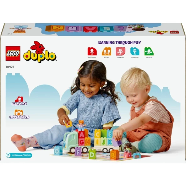 LEGO DUPLO Kasabası Alfabe Kamyonu Oyuncağı 10421  (36 Parça) - 10