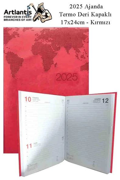 2025 Ajanda Ciltli Termo Kapak 1 Adet 17x24 cm Ajanda 2025 Çizgili Ajanda Günlük Planlayıcı Termo Kapak 7000 Ofis Okul - 3