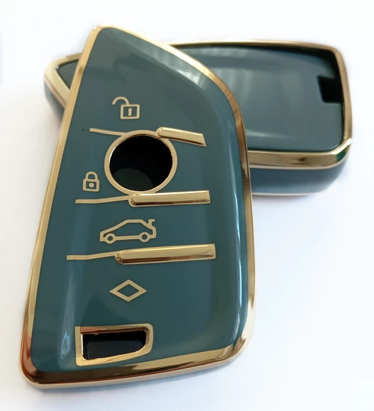 Bmw F G Serisi Fem Smart Anahtar Kumanda Kılıfı Oto Anahtarlık Gri Gold ürün görseli 1